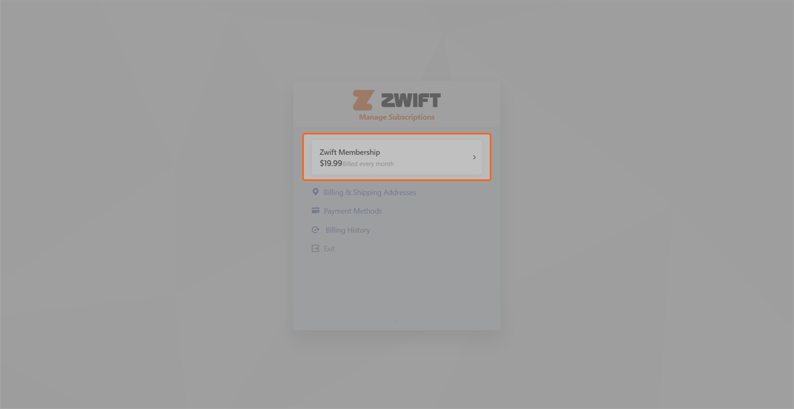 Membership Type Manage subscriptions membership type on zwift.com