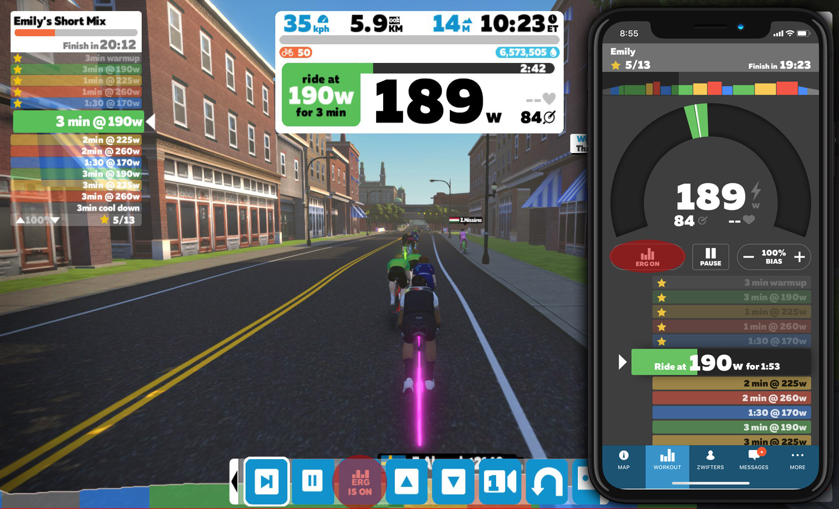 cadence on zwift